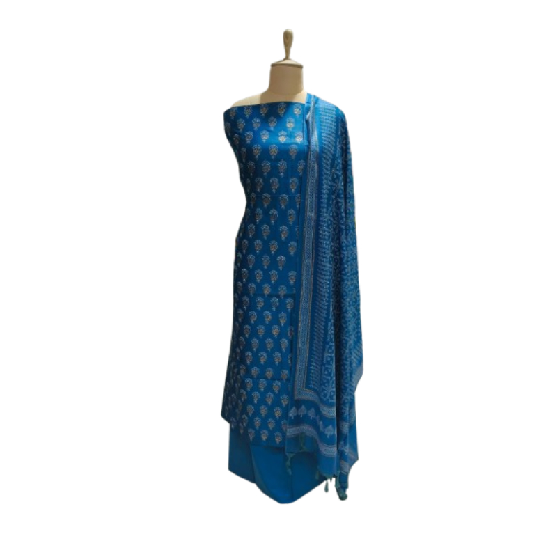 Taskeen + Banarsi Chanderi + CHANDERI SILK SUIT JALP1 + SINGLE + buy