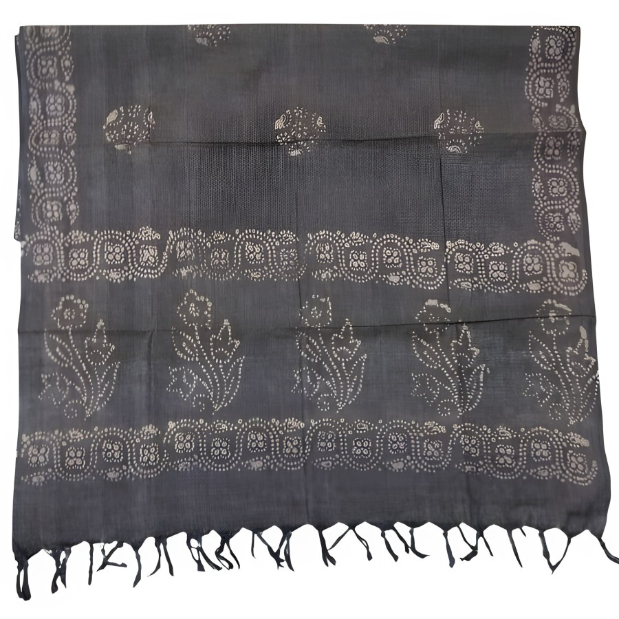 Taskeen + Khadi Batik + KHADI SANDALA + BLACK + buy
