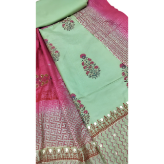 Taskeen + Bhagalpuri + MAHI GOTA PATTI WORK +  + buy
