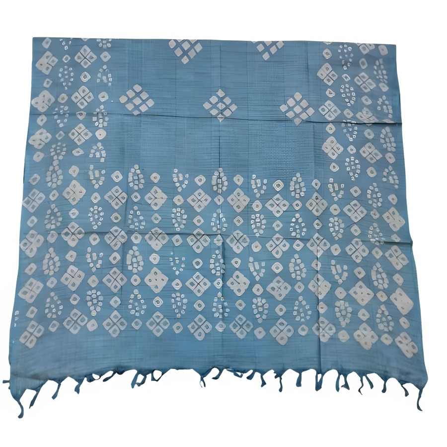 Taskeen + Khadi Batik + KHADI SANDALA POWDER BLUE + POWDER BLUE + buy